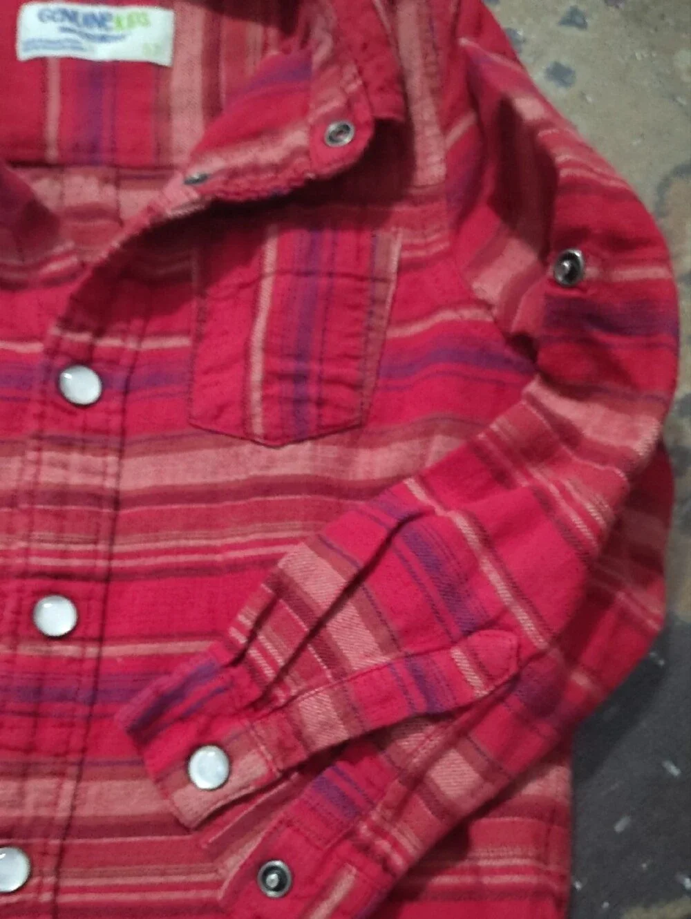 OshKosh B'gosh Red Plaid Snap-Front Button Down Shirt5t$25